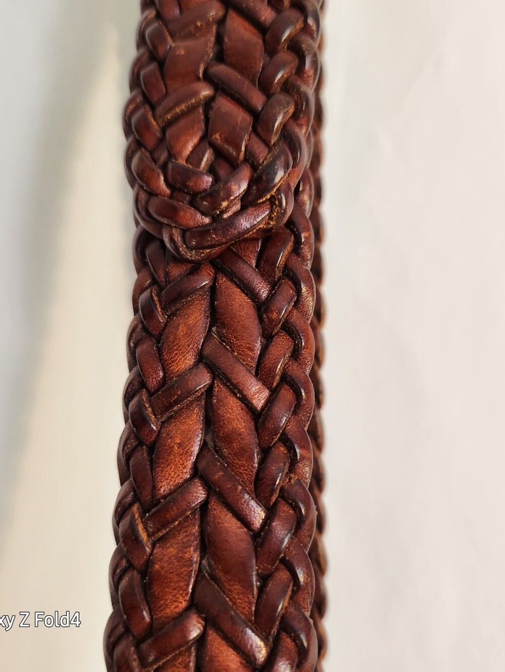 Brown Braided Leather Belt CK - Picture 5 of 9